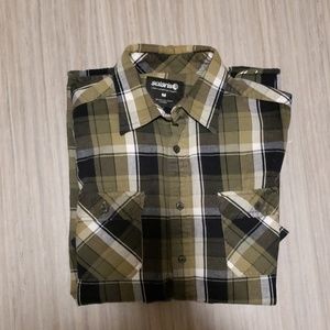 Solaris Long Sleeve Green Flannel Shirt